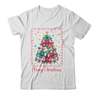 Merry Christmas Coquette Christmas Tree Vintage Bow Women Shirt & Sweatshirt | teecentury