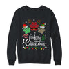 Merry Christmas Dog Paws Lights Buffalo Plaid Leopard Xmas Shirt & Sweatshirt | teecentury