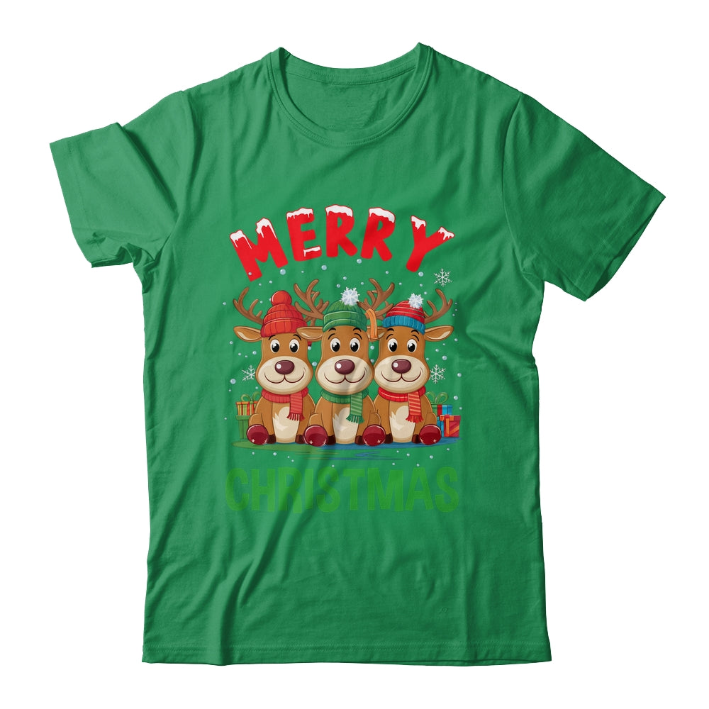 Merry Christmas Funny Christmas Reindeer Men Women Kids Xmas Shirt & Sweatshirt | teecentury