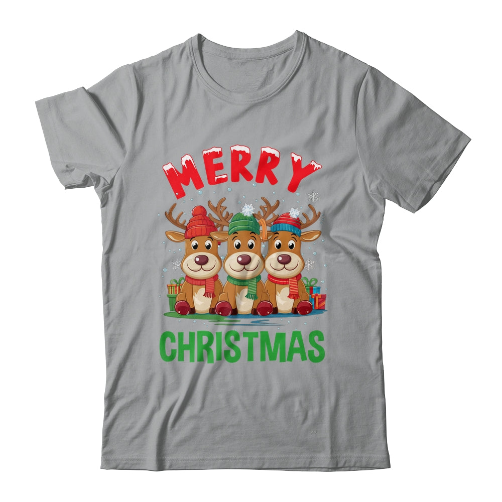 Merry Christmas Funny Christmas Reindeer Men Women Kids Xmas Shirt & Sweatshirt | teecentury