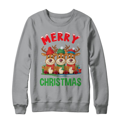Merry Christmas Funny Christmas Reindeer Men Women Kids Xmas Shirt & Sweatshirt | teecentury