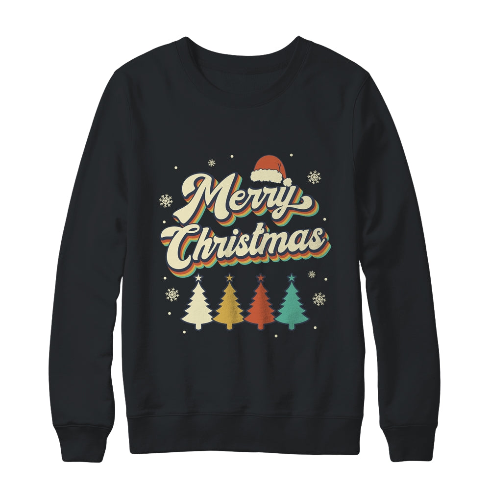 Merry Christmas Groovy Retro Christmas Tree For Men Women Shirt & Sweatshirt | teecentury