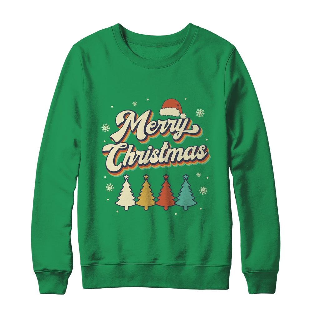 Merry Christmas Groovy Retro Christmas Tree For Men Women Shirt & Sweatshirt | teecentury