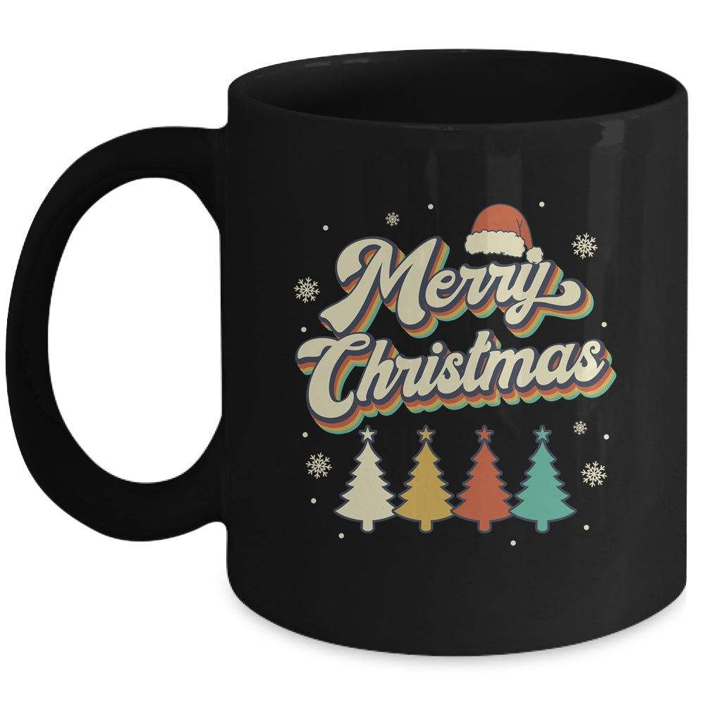 Merry Christmas Groovy Retro Christmas Tree For Men Women Mug | teecentury