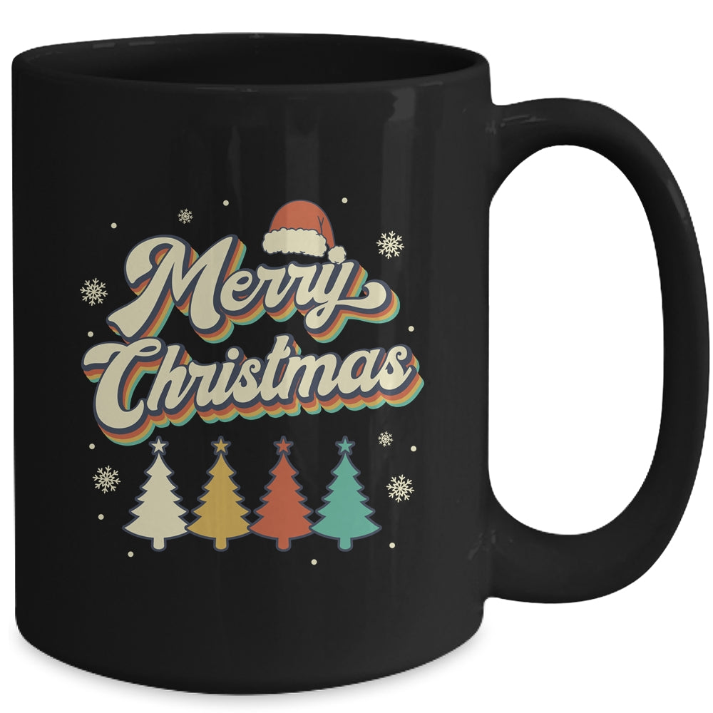 Merry Christmas Groovy Retro Christmas Tree For Men Women Mug | teecentury