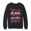 Merry Christmas Hat Santa Flamingo Snow Xmas Shirt & Sweatshirt | teecentury