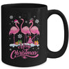 Merry Christmas Hat Santa Flamingo Snow Xmas Mug | teecentury