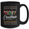 Merry Christmas Leopard Buffalo Red Plaid Ugly For Men Women Mug | teecentury