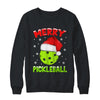 Merry Christmas Pickleball Pickle Ball And Paddle Santa Hat Shirt & Sweatshirt | teecentury