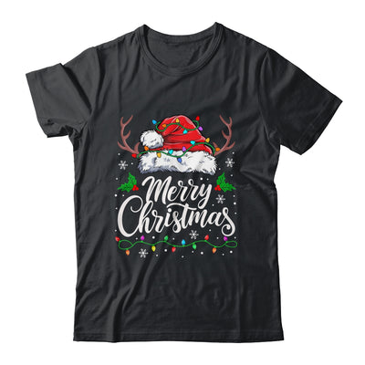 Merry Christmas Red Santa Hat Reindeer Xmas Family Men Women Shirt & Sweatshirt | teecentury