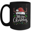 Merry Christmas Red Santa Hat Reindeer Xmas Family Men Women Mug | teecentury