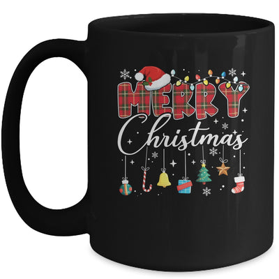 Merry Christmas Red Santa Hat Reindeer Xmas Matching Family Mug | teecentury