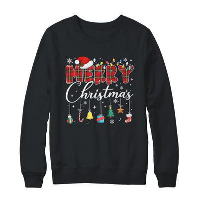 Merry Christmas Red Santa Hat Reindeer Xmas Matching Family Shirt & Sweatshirt | teecentury
