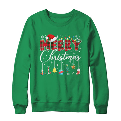 Merry Christmas Red Santa Hat Reindeer Xmas Matching Family Shirt & Sweatshirt | teecentury