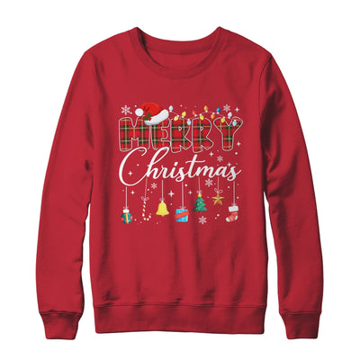 Merry Christmas Red Santa Hat Reindeer Xmas Matching Family Shirt & Sweatshirt | teecentury