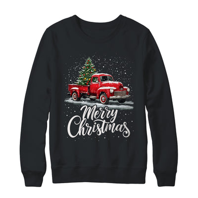 Merry Christmas Red Truck Family Matching Christmas Xmas Shirt & Sweatshirt | teecentury