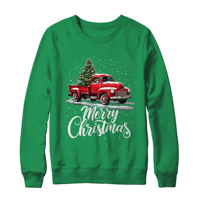 Merry Christmas Red Truck Family Matching Christmas Xmas Shirt & Sweatshirt | teecentury