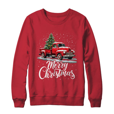 Merry Christmas Red Truck Family Matching Christmas Xmas Shirt & Sweatshirt | teecentury