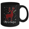 Merry Christmas Reindeer Red Plaid Family Matching Xmas Mug | teecentury