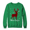 Merry Christmas Reindeer Red Plaid Family Matching Xmas Shirt & Sweatshirt | teecentury