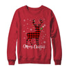 Merry Christmas Reindeer Red Plaid Family Matching Xmas Shirt & Sweatshirt | teecentury