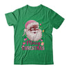 Merry Christmas Santa Claus Black Afro African American Pink Shirt & Sweatshirt | teecentury