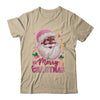 Merry Christmas Santa Claus Black Afro African American Pink Shirt & Sweatshirt | teecentury
