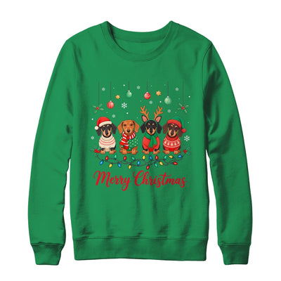 Merry Christmas Santa Reindeer Dachshund Weiner Dogs Xmas Shirt & Sweatshirt | teecentury