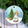 Merry Christmas Tree Beagle Christmas and Dogs Gift for Dog Lovers Christmas Tree Ornament | teecentury