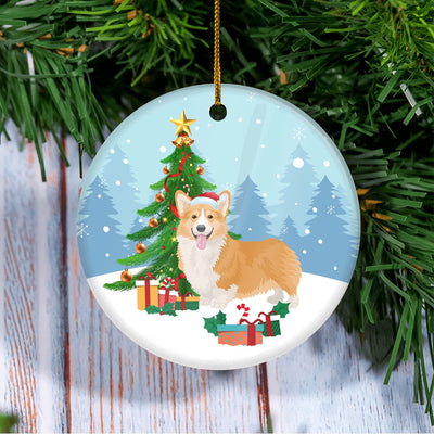 Merry Christmas Tree Corgi Christmas and Dogs Gift for Dog Lovers Christmas Tree Ornament | teecentury