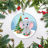 Merry Christmas Tree Elephant Christmas Tree Ornament | teecentury