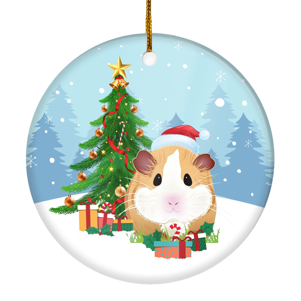 Merry Christmas Tree Guinea Pig Christmas Tree Ornament | teecentury
