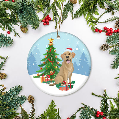 Merry Christmas Tree Labrador Christmas and Dogs Gift for Dog Lovers Christmas Tree Ornament | teecentury