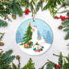 Merry Christmas Tree Llama Christmas Tree Ornament | teecentury