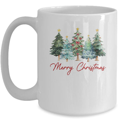 Merry Christmas Tree Vintage Christmas Classic Xmas Holiday Mug | teecentury