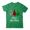 Merry Christmas Tree Xmas Buffalo Plaid Red White Green Shirt & Sweatshirt | teecentury