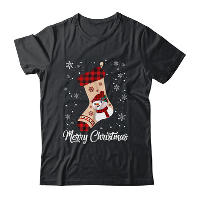 Merry Christmas Women Men Kids Funny Xmas Stocking Red Plaid Shirt & Sweatshirt | teecentury