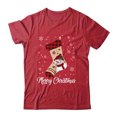 Merry Christmas Women Men Kids Funny Xmas Stocking Red Plaid Shirt & Sweatshirt | teecentury