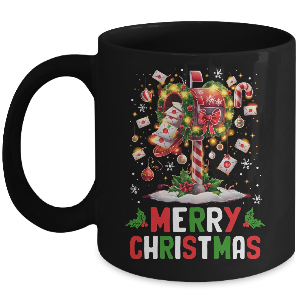 Merry Christmas Xmas Postal Worker Funny Carrier Mailman Mug | teecentury