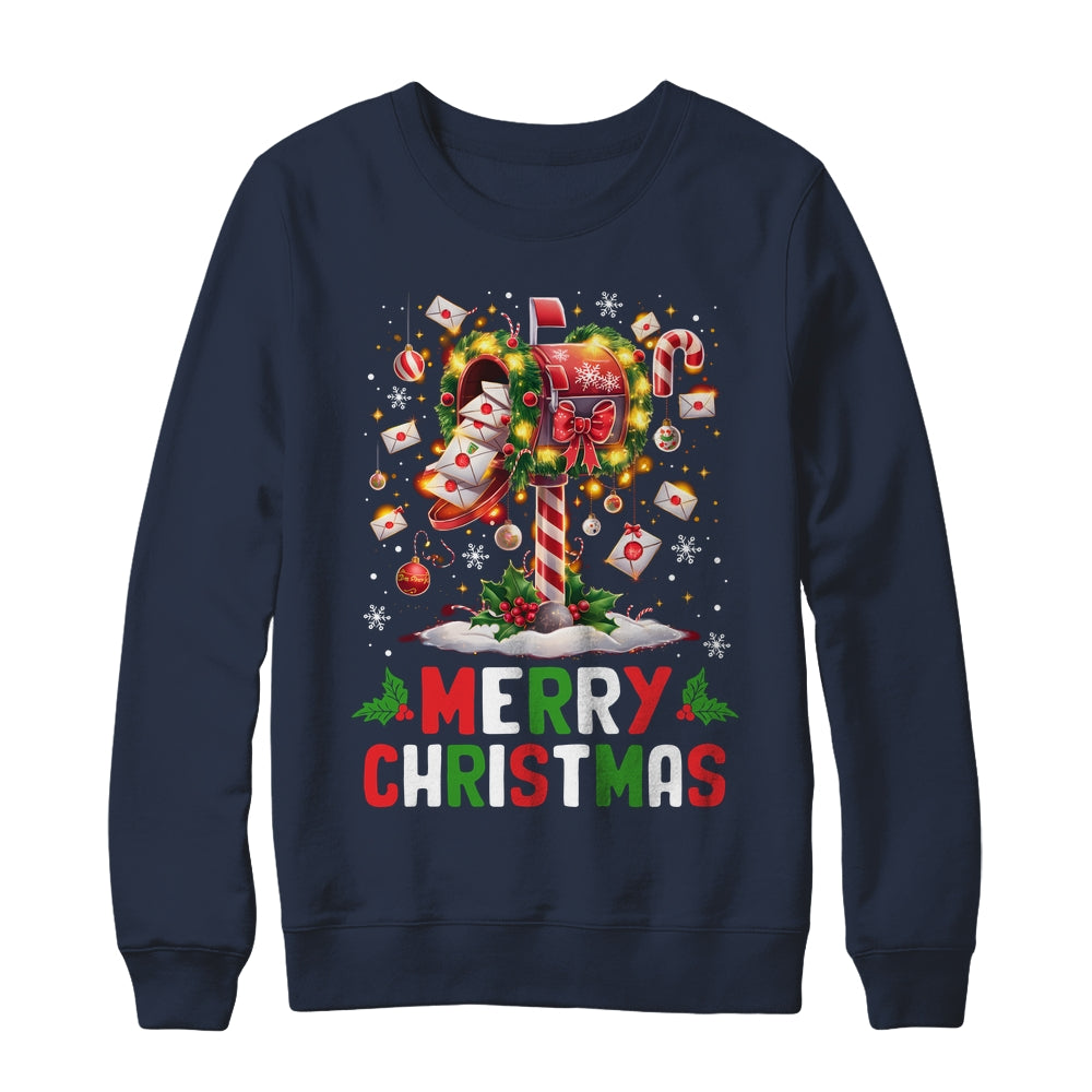 Merry Christmas Xmas Postal Worker Funny Carrier Mailman Shirt & Sweatshirt | teecentury