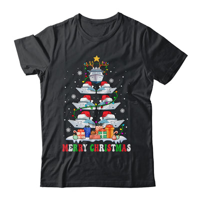 Merry Christmas Xmas Tree Reindeer Santa Cruise Ships Xmas Shirt & Sweatshirt | teecentury