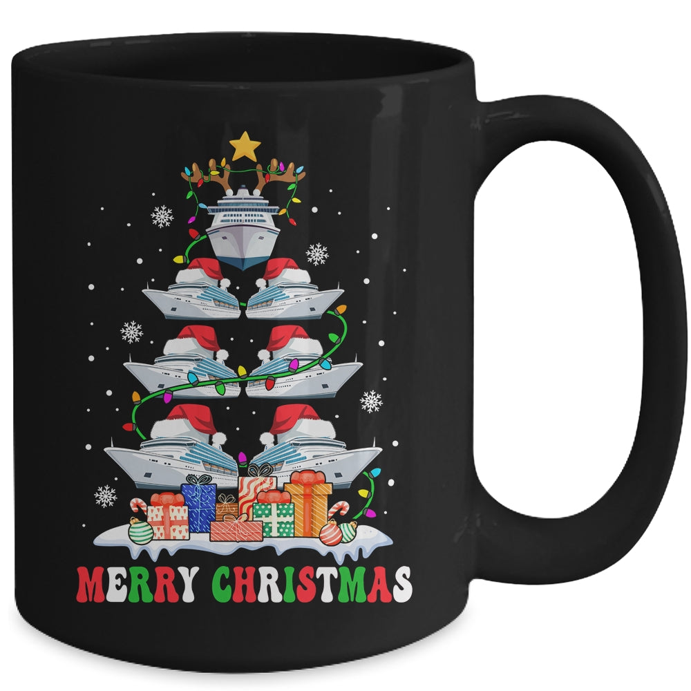 Merry Christmas Xmas Tree Reindeer Santa Cruise Ships Xmas Mug | teecentury