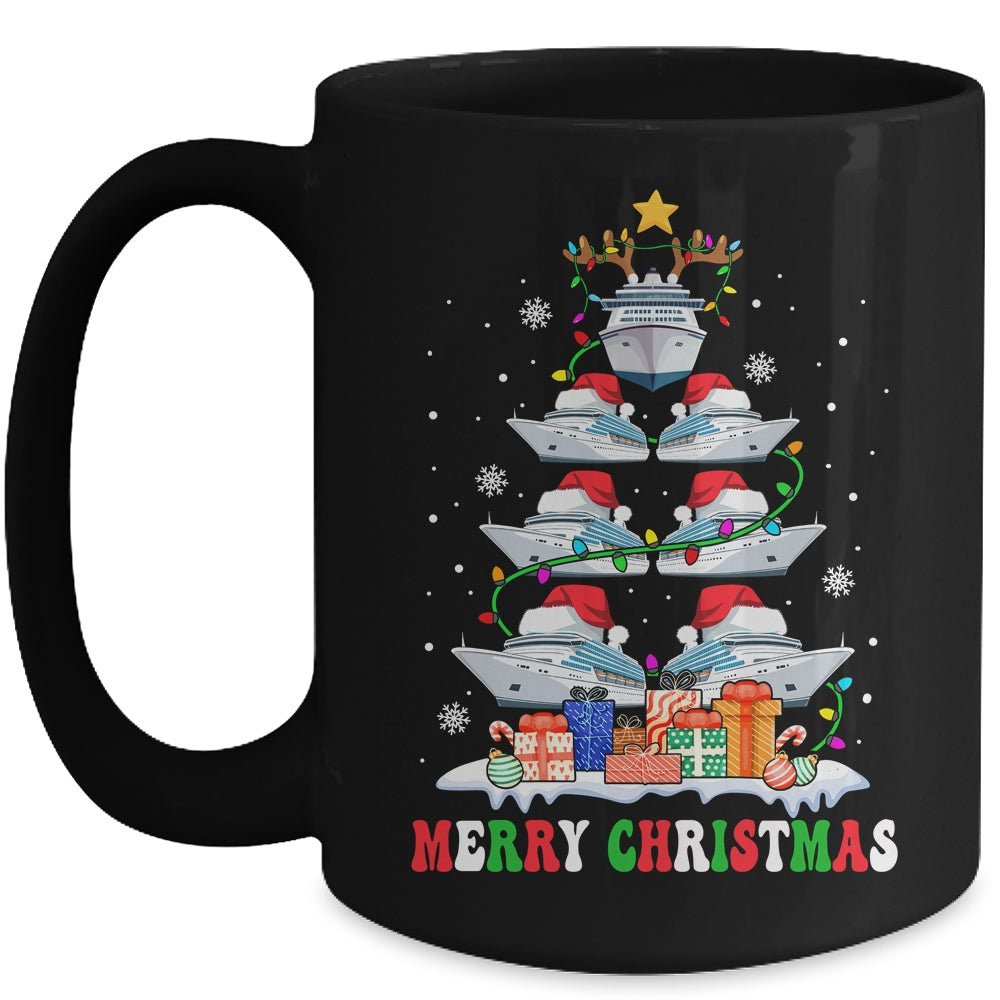 Merry Christmas Xmas Tree Reindeer Santa Cruise Ships Xmas Mug | teecentury