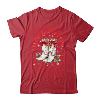 Merry Christmas Y'all Howdy Christmas Boots Cowgirl Coquette Shirt & Sweatshirt | teecentury