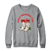 Merry Christmas Y'all Howdy Christmas Boots Cowgirl Coquette Shirt & Sweatshirt | teecentury