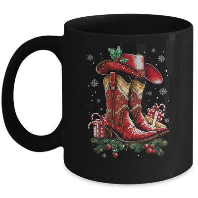 Merry Christmas Y'all Western Country Cowboy Cowgirl Boots Mug | teecentury