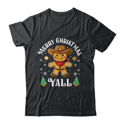 Merry Christmas Yall Gingerbread Cowboy Howdy Western Xmas Shirt & Sweatshirt | teecentury