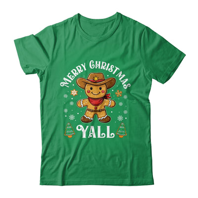 Merry Christmas Yall Gingerbread Cowboy Howdy Western Xmas Shirt & Sweatshirt | teecentury