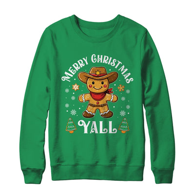 Merry Christmas Yall Gingerbread Cowboy Howdy Western Xmas Shirt & Sweatshirt | teecentury