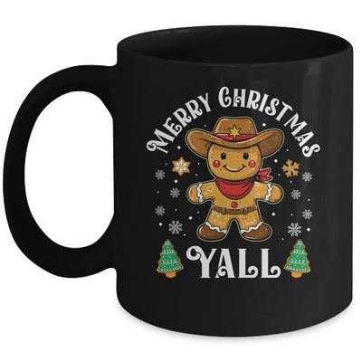 Merry Christmas Yall Gingerbread Cowboy Howdy Western Xmas Mug | teecentury
